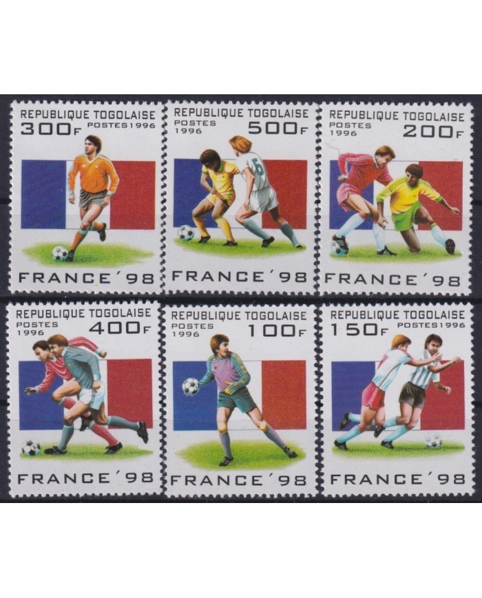 F-EX25013 TOGO MNH 1996 SOCCER FOOTBALL 1998 WORLD CHAMPIONSHIP FRANCE.