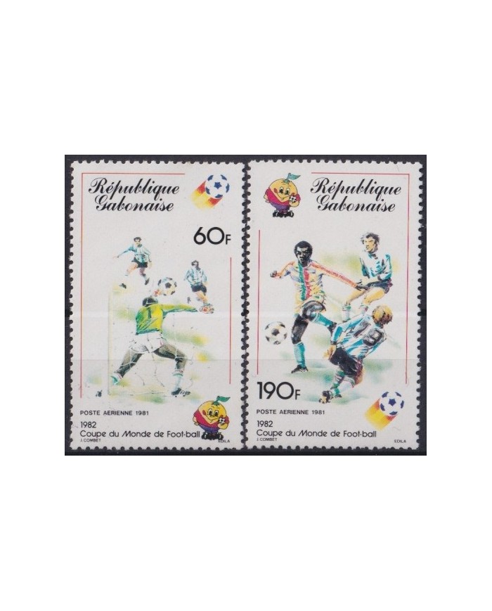 F-EX25021 GABON MNH 1982 SPAIN SOCCER FUTBOL CHAMPIONSHIP.