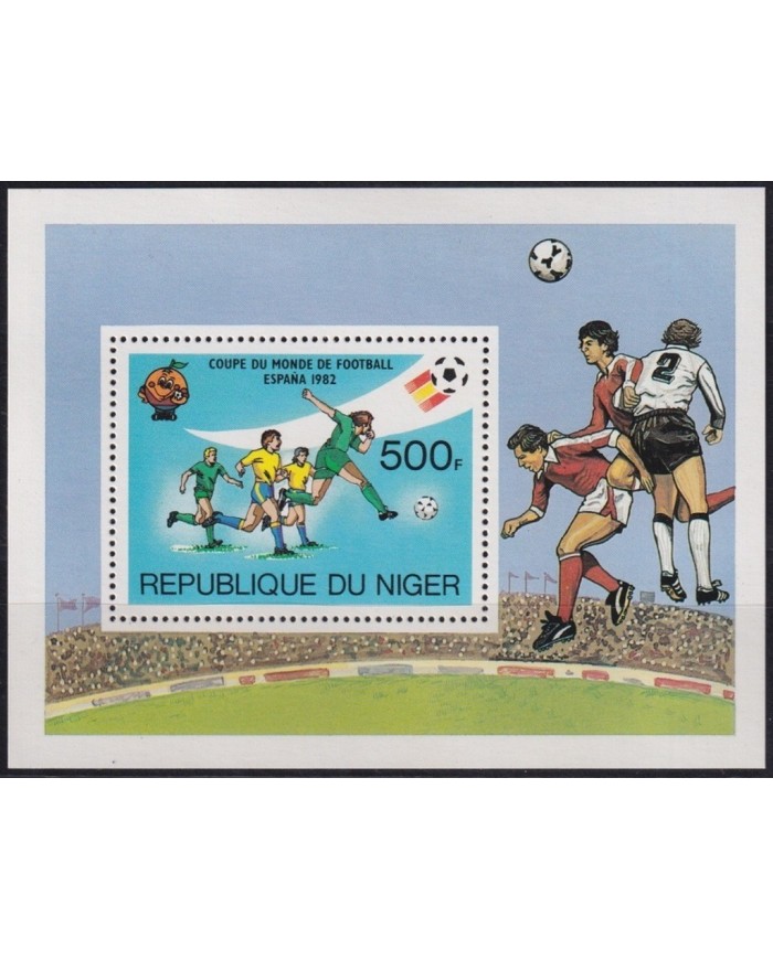 F-EX25029 NIGER MNH 1982 SPAIN SOCCER FUTBOL CHAMPIONSHIP.