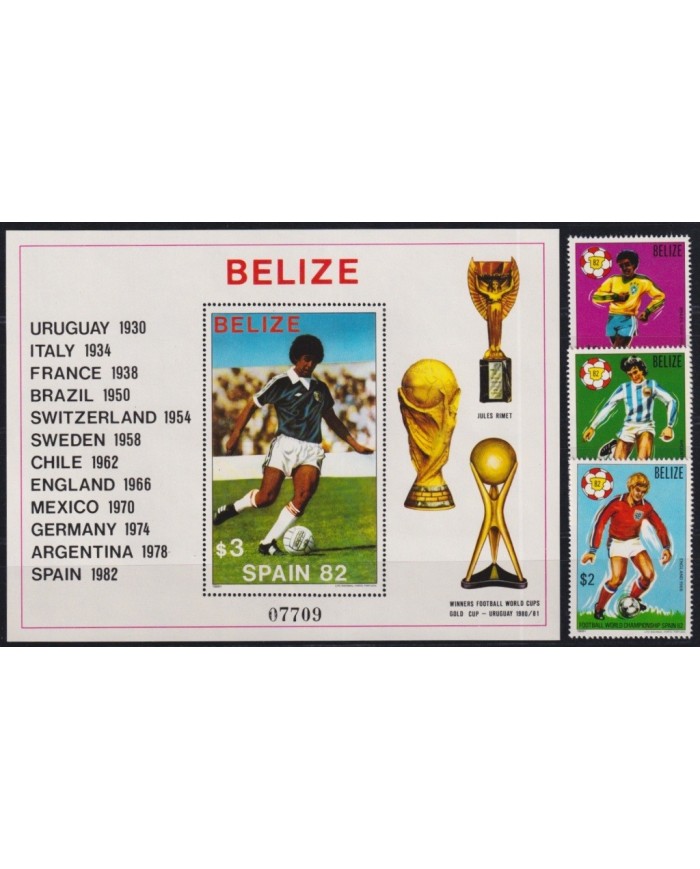 F-EX25055 BELIZE BELICE MNH 1982 SPAIN SOCCER FUTBOL CHAMPIONSHIP.