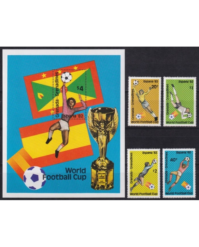 F-EX25058 GRENADA & GRENADINES MNH 1982 SPAIN SOCCER FUTBOL CHAMPIONSHIP.