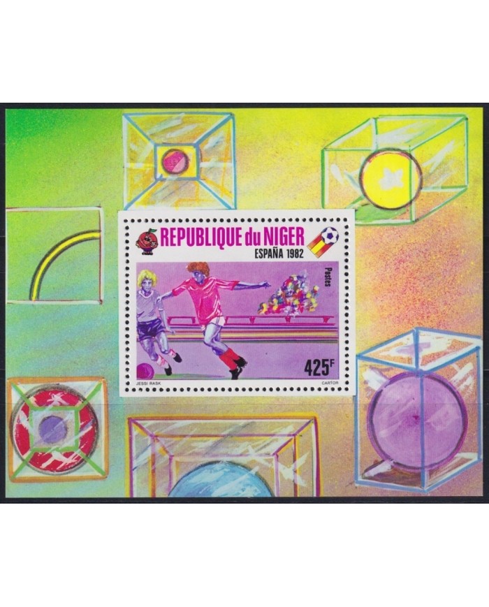 F-EX25065 NIGER MNH 1982 SPAIN SOCCER FUTBOL CHAMPIONSHIP.