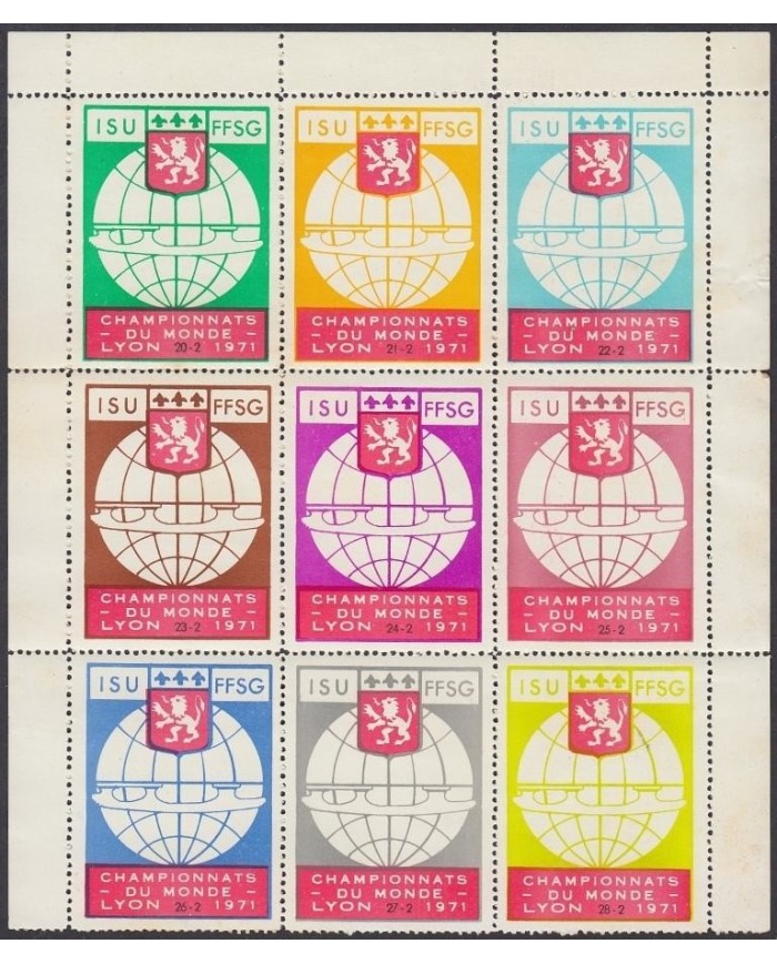 F-EX14584 FRANCE 1971 WORLD CHAMPIONSHIP SKI LYON.