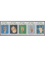 F-EX25263 MARSHALL IS MNH 1989 WILDLIFE SEA MARINE LIFE SHELL SNAIL CONCHAS.