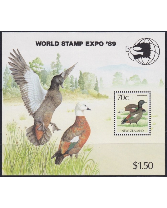 F-EX25391 NEW ZEALAND MNH 1989 WILDLIFE WORLD EXPO BIRD AVES OISEAUX VÖGEL.