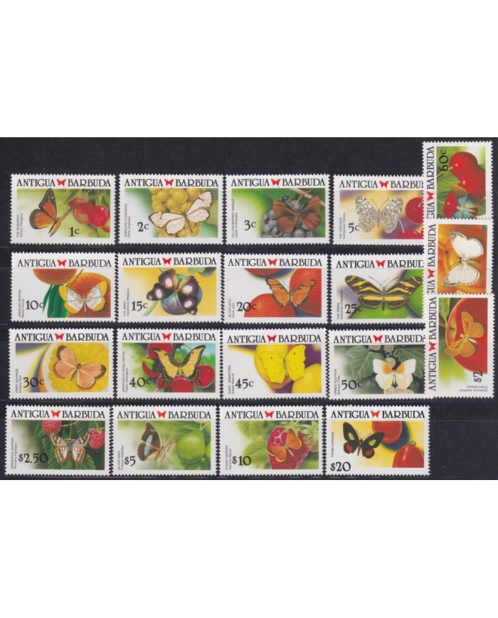 F-EX25409 ANTIGUA & BARBUDA MNH 1988 WILDLIFE BUTTERFLIES MARIPOSAS PAPILLON.