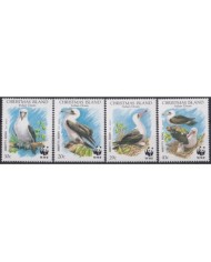 F-EX25433 CHRISTMAS MNH 1990 WWF WILDLIFE ENVIRONMENT BIRD AVES PAJAROS.
