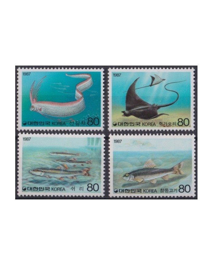 F-EX25435 KOREA COREA MNH 1987 SEA MARINE WILDLIFE FISH PECES REEF CORAL.