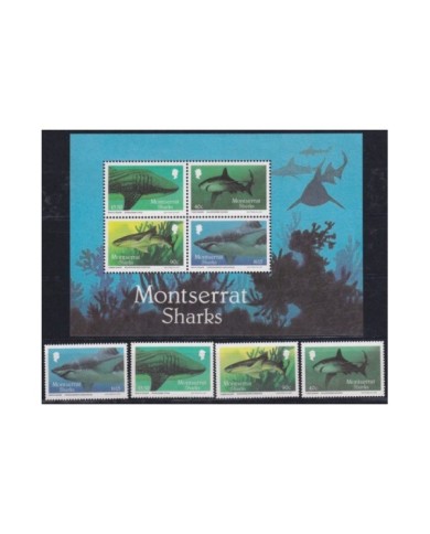 F-EX25663 MONTSERRAT MNH 1987 SEA MARINE WILDLIFE SHARK TIBURONES FISH PECES.