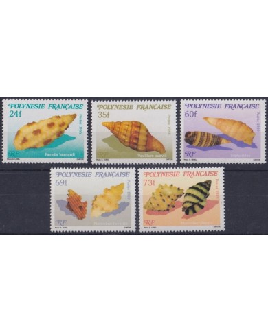 F-EX25718 POLYNESIE POLINESIA MNH 1988-89 ENDANGERED MARINE WILDLIFE SHELL SNAIL.