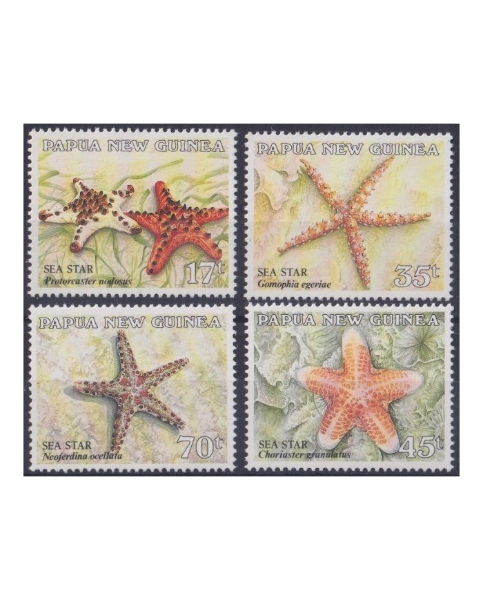 F-EX25726 PAPUA NEW GUINEA MNH 1987 ENDANGERED MARINE WILDLIFE STARFISH.