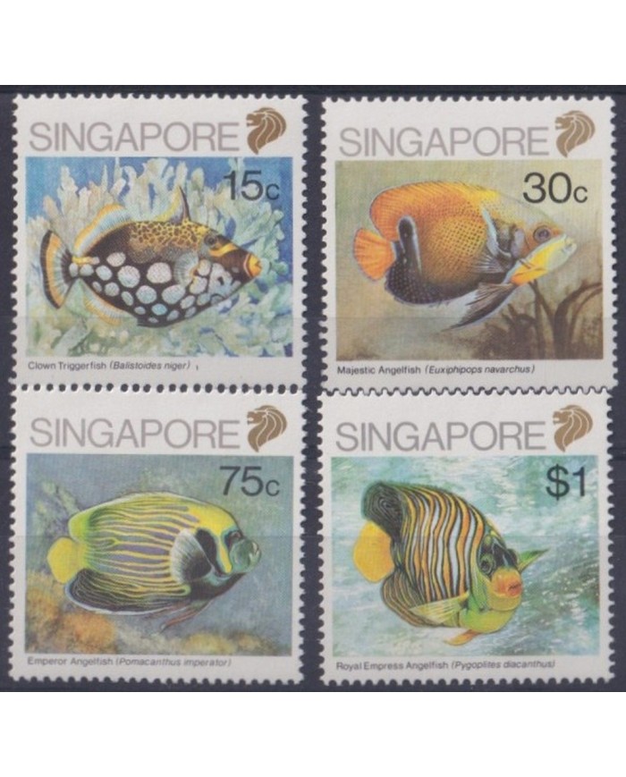 F-EX25754 SINGAPORE MNH 1989 ENDANGERED MARINE WILDLIFE CORAL PECES FISH