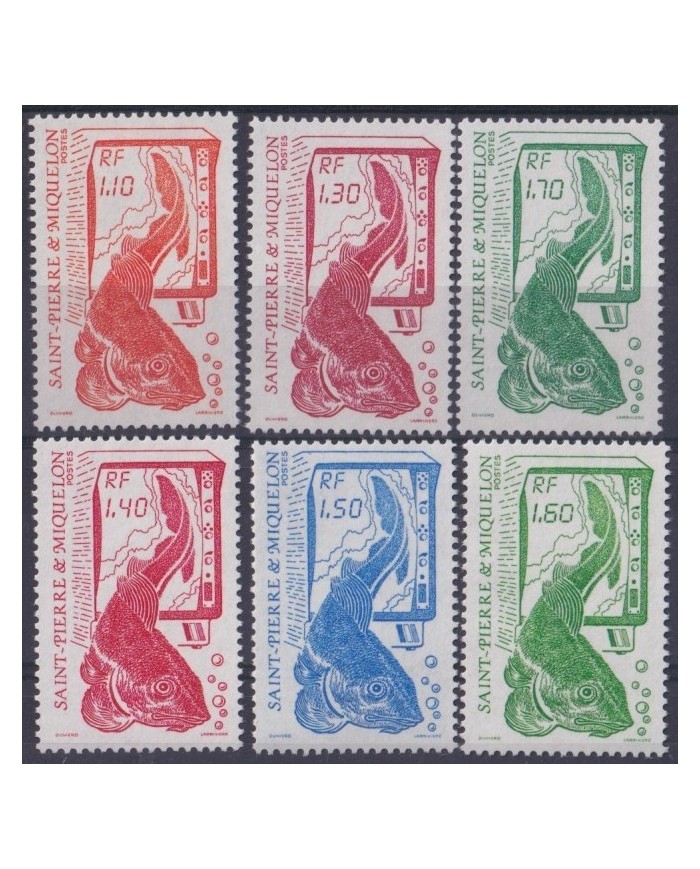 F-EX25756 SAINT PIERRE ET MIQUELON MNH 1986-89 MARINE WILDLIFE FISH PECES.