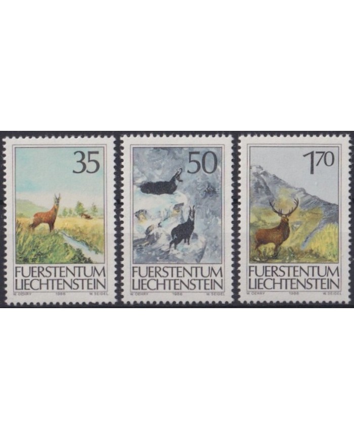 F-EX25960 LIECHTENSTEIN MNH 1986 MOUFLON DEER.