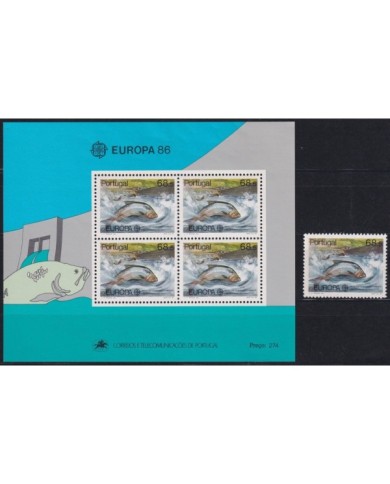 F-EX26001 PORTUGAL MNH 1986 WILDLIFE SEA MARINE FISH PECES.