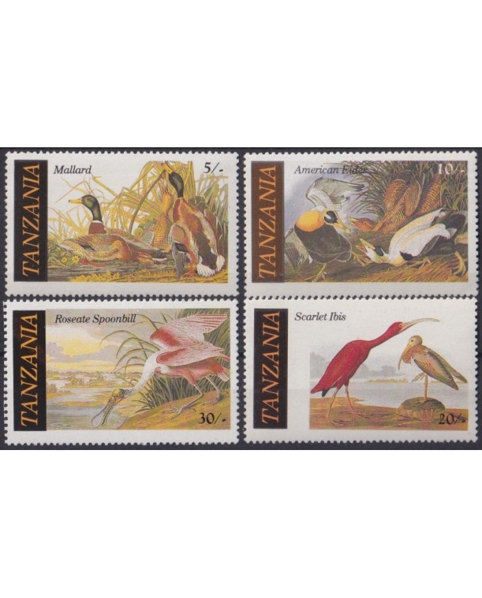 F-EX26035 TANZANIA MNH 1986 WILDLIFE BIRD AVES AUDUBON.
