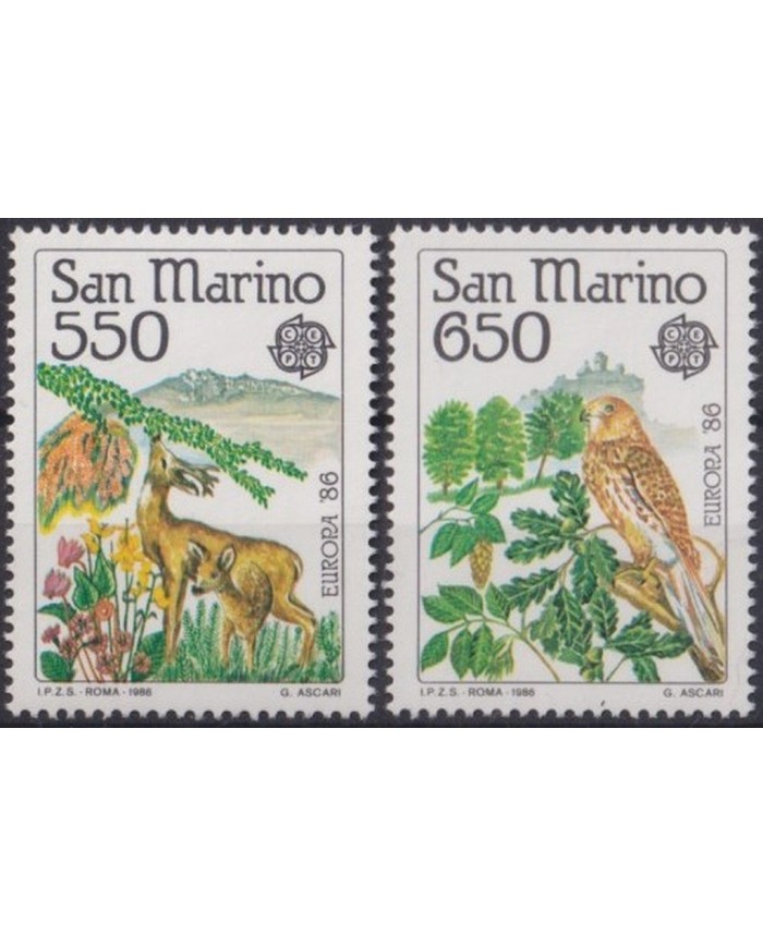 F-EX26046 SAN MARINO MNH 1986 WILDLIFE BIRD AVES EUROPA CEPT.