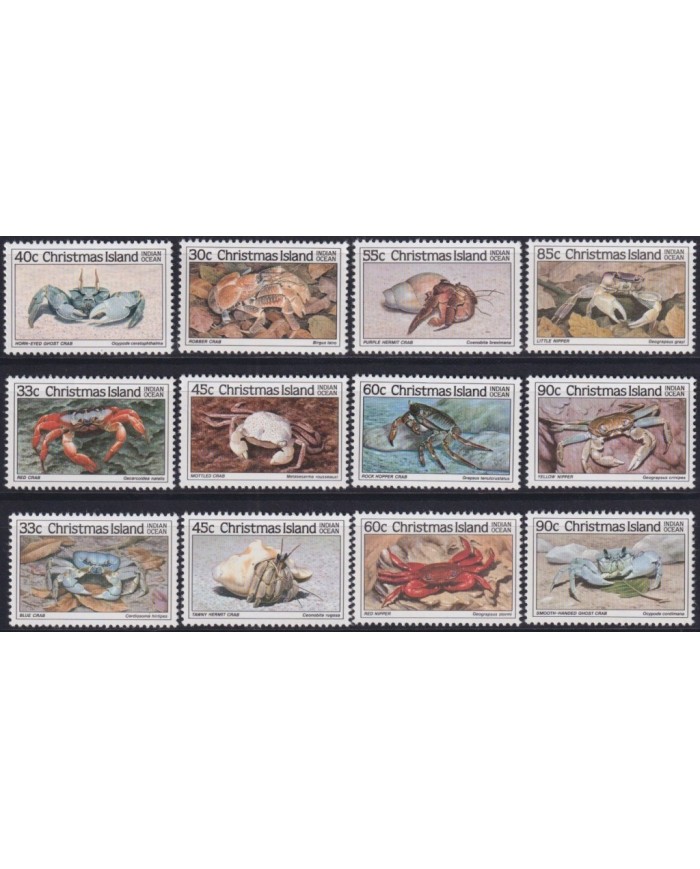 F-EX26130 CHRISTMAS IS MNH 1985 SEA MARINE WILDLIFE REEF CORAL CRAB CANGREJO.