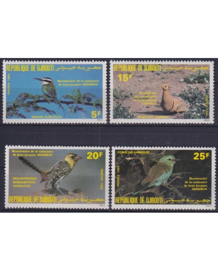 F-EX26134 DJIBOUTI MNH 1985 AUDUBON BIRD AVES PAJAROS OISEAX VÖGEL.