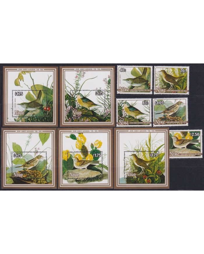 F-EX26162 NIUE MNH 1985 AUDUBON BIRD AVES PAJAROS OISEAX VÖGEL.