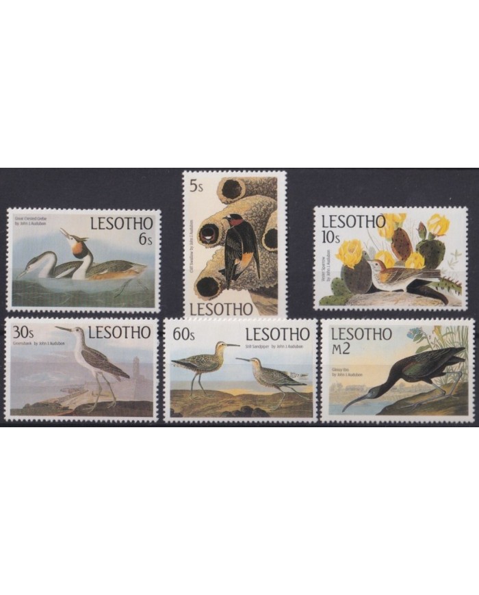 F-EX26182 LESOTHO MNH 1985 AUDUBON BIRD AVES PAJAROS OISEAX VÖGEL.