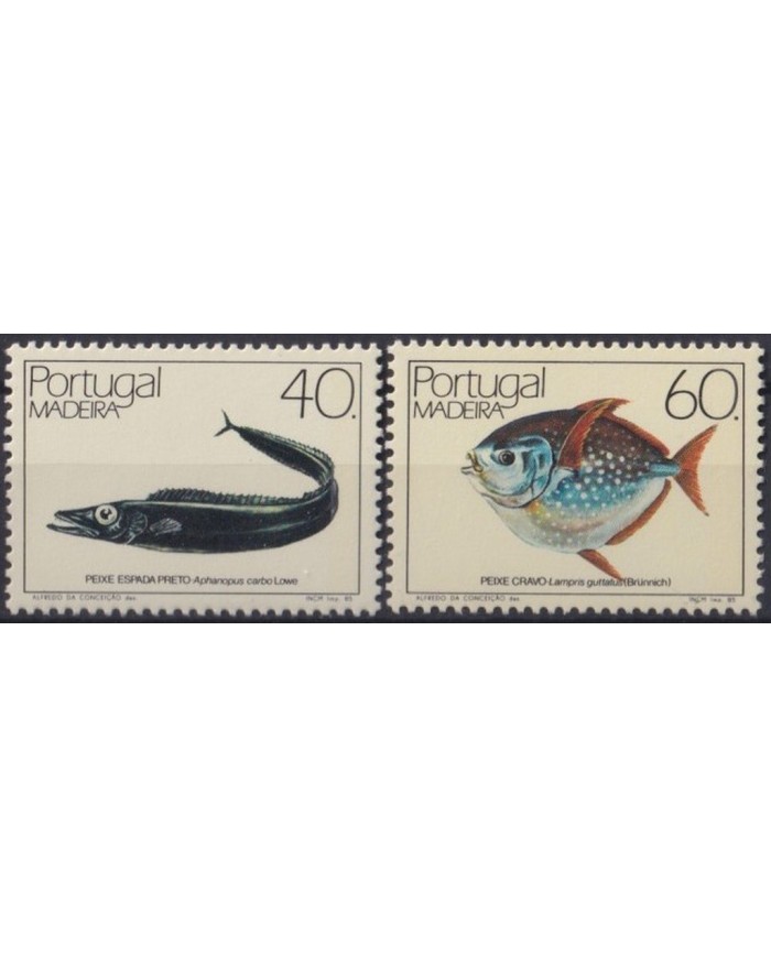 F-EX26184 PORTUGAL MADEIRA MNH 1985 SEA MARINE WILDLIFE FISH PECES.