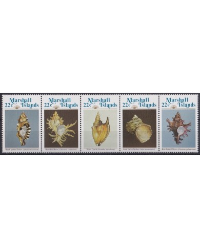 F-EX26187 MARSHALL IS MNH 1985 SEA MARINE WILDLIFE REEF CORAL SHELL.