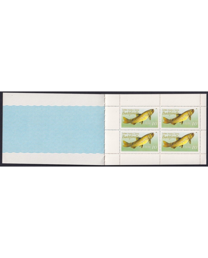F-EX26380 GERMANY DDR MNH 1988 WILDLIFE SEA MARINE FISH PECES BOOKLED