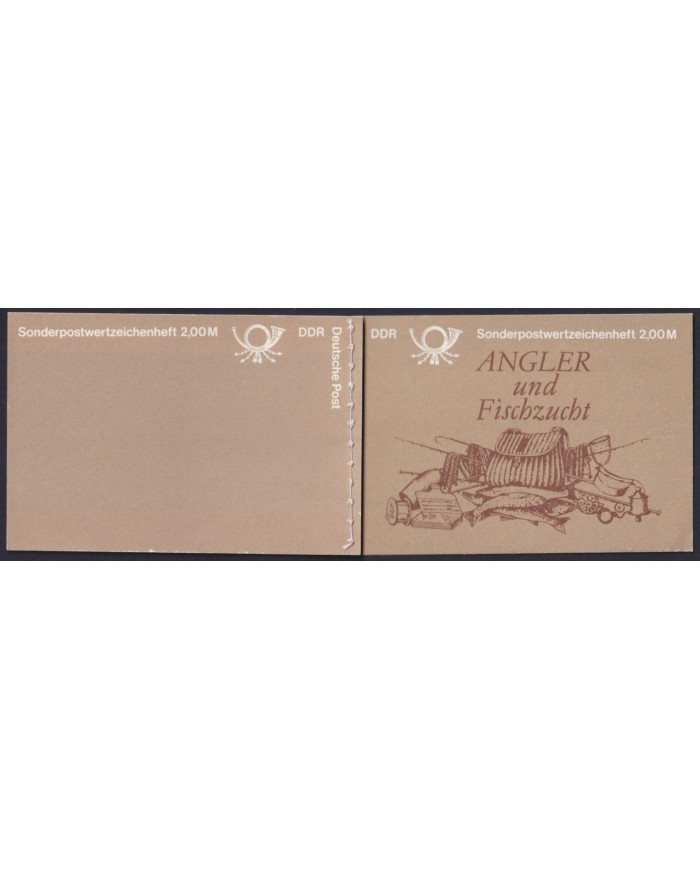 F-EX26380 GERMANY DDR MNH 1988 WILDLIFE SEA MARINE FISH PECES BOOKLED