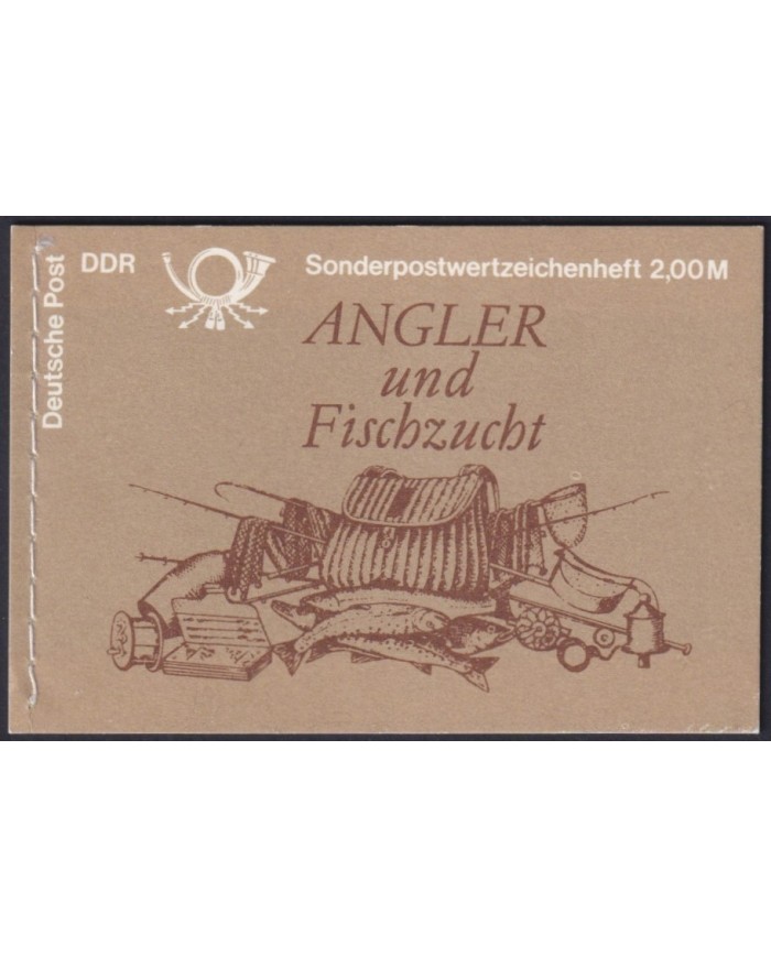 F-EX26380 GERMANY DDR MNH 1988 WILDLIFE SEA MARINE FISH PECES BOOKLED