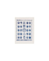 F-EX15629 OLYMPIC GAMES MEXICO 1968 BLUE CINDERELLA SHEET WHITE PAPER MNH GUM