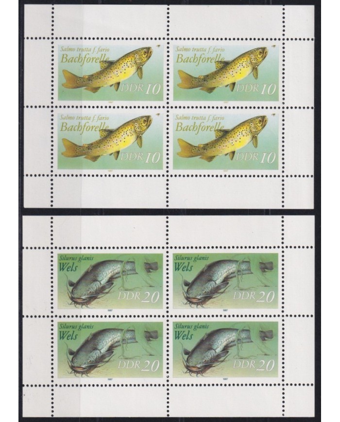 F-EX26381 GERMANY DDR MNH 1988 WILDLIFE SEA MARINE FISH PECES.