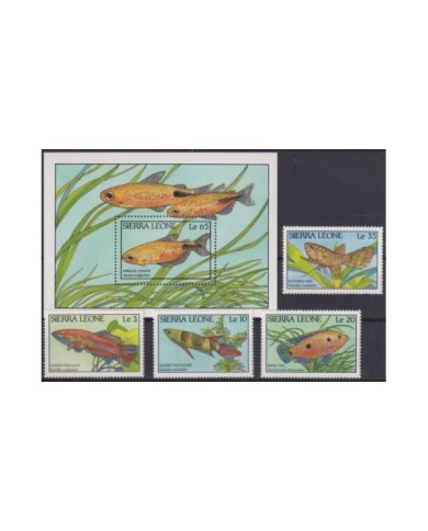 F-EX26382 SIERRA LEONE MNH 1988 WILDLIFE SEA MARINE FISH PECES.