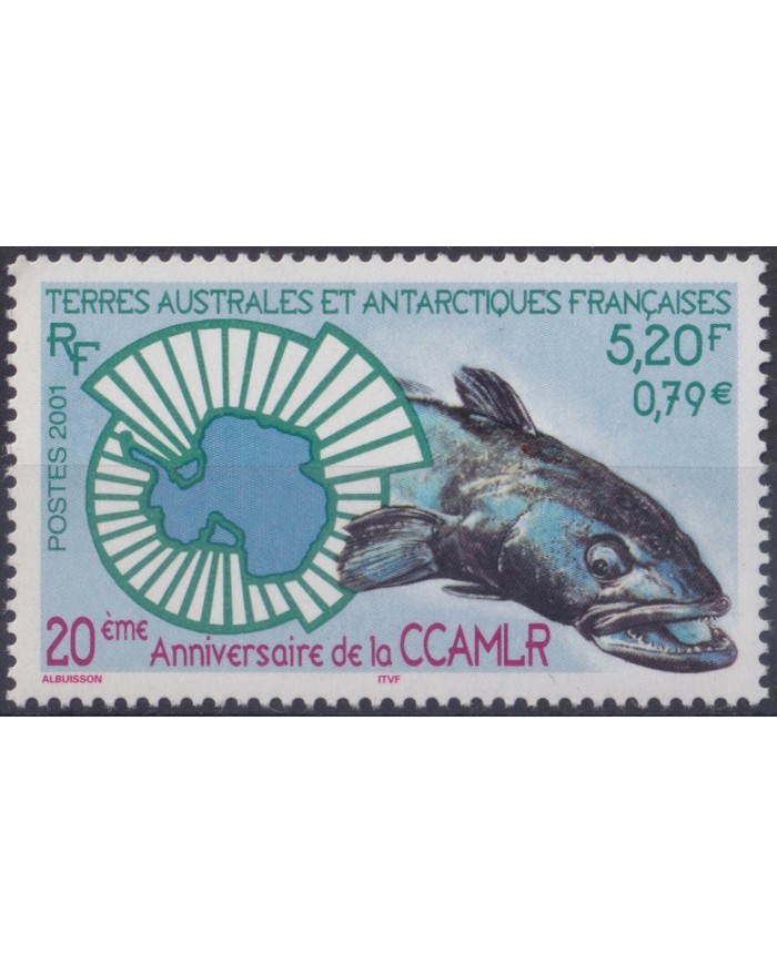 F-EX26427 TAAF MNH 1997 WWF SEA MARINE WILDLIFE FISH 20 ANIV CCAMLR ANTARCTIC.