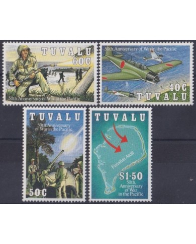 F-EX26458 TUVALU MNH 1993 WWII AVION AIRPLANE 50th ANIV WAR IN THE PACIFIC.