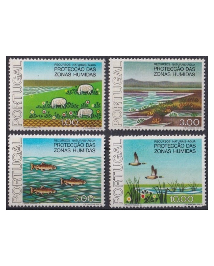 F-EX26587 PORTUGAL MNH 1976 PROTECTION OF WATER WILDLIFE BIRD FISH AVES PECES.