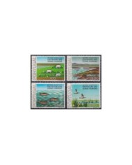 F-EX26591 UNITED NATION UN ONU  MNH 1991 WWF WILDLIFE BIRD FISH AVES PAJAROS.