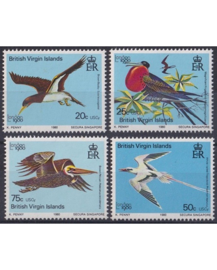 F-EX26702 BRITISH VIRGIN IS MNH 1980 AVES BIRD PAJAROS OISEAUX VÖGEL.