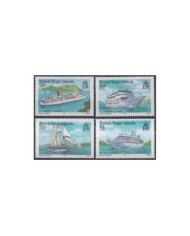 F-EX26740 ANTIGUA & BARBUDA MNH 1985 OLD SHIP BARCOS HMY BIRTANNIA ROYAL VISIT.