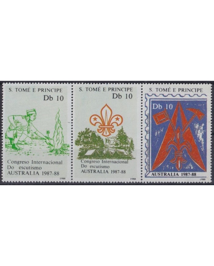 F-EX26959 SAO TOME E PRINCIPE MNH 1988 AUSTRALIA CONGRESS BOYS SCOUTS JAMBOREE.
