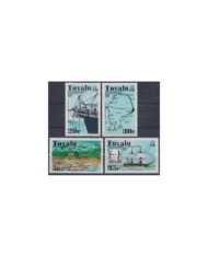 F-EX26986 TUVALU MNH 1976 5$ COLONY SHIP M V NIVANGA SHIP BARCO