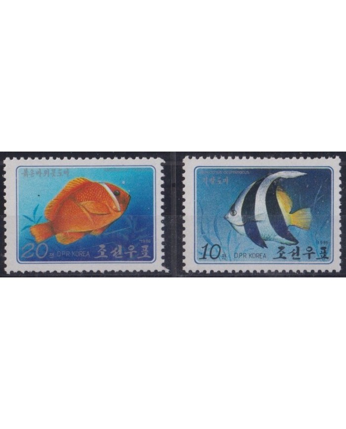 F-EX27062 KOREA MNH 1986 SEA MARINE LIFE FISH PECES.