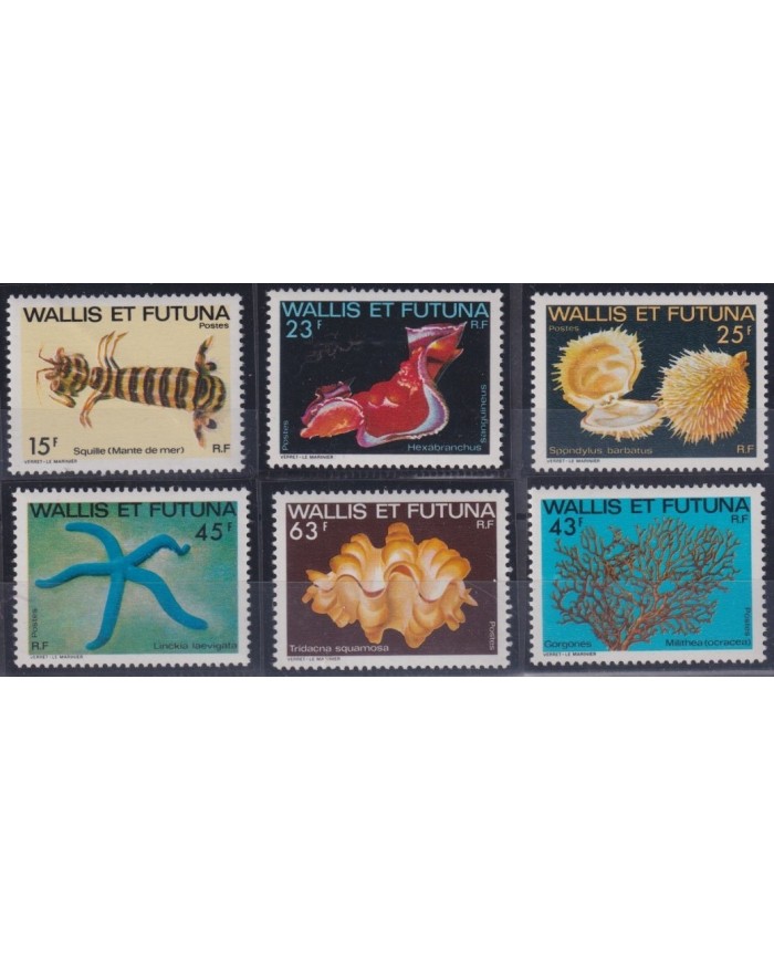 F-EX27246 WALLIS ET FUTUNA 1978 MNH SEA MARINE WILDLIFE REEF CORAL FISH PECES.