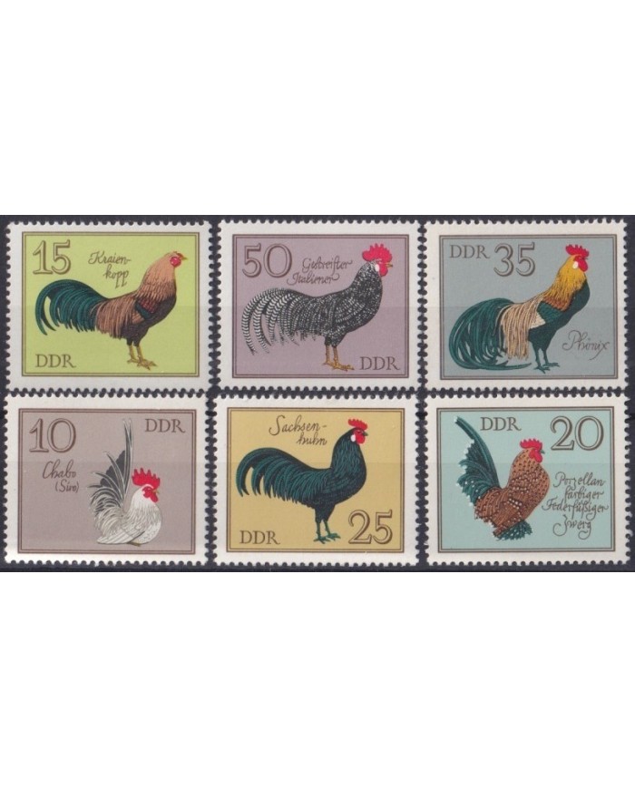 F-EX27373 GERMANY DDR MNH 1979 OISEAUX BIRD AVES PAJAROS ROOSTER GALLOS.