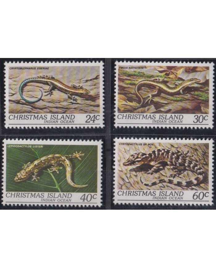 F-EX27447 CHRISTMAS IS MNH 1981 LIZARD SAURIUS LAGARTOS.