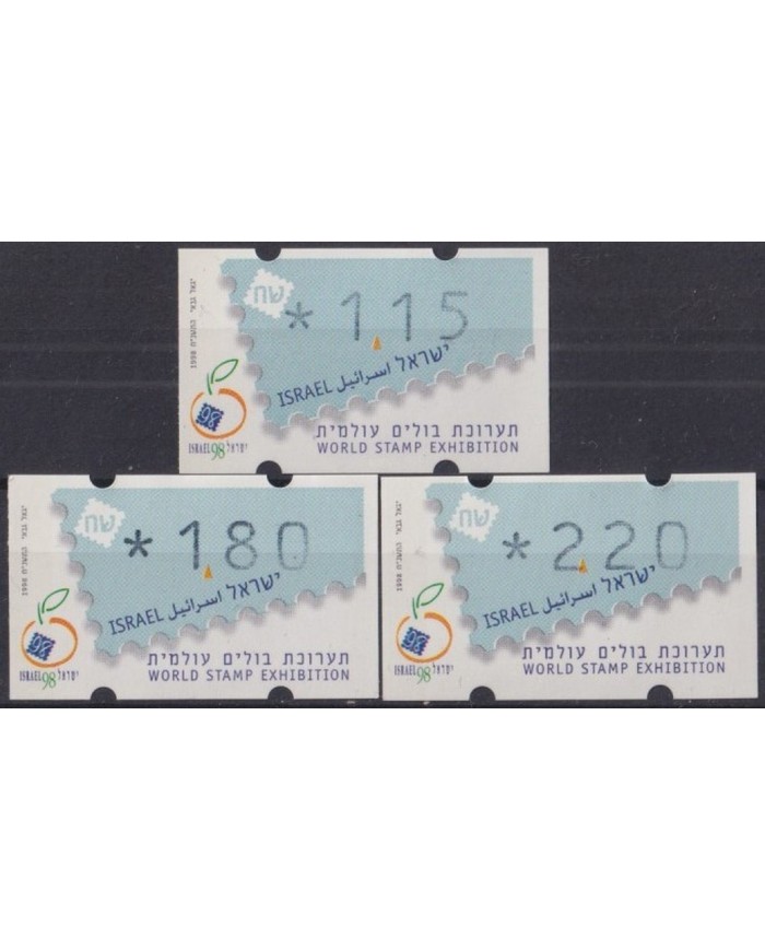 F-EX27509 ISRAEL KLUSSENDORF FRAMA 1998 WORLD STAMPS EXHIBITION.