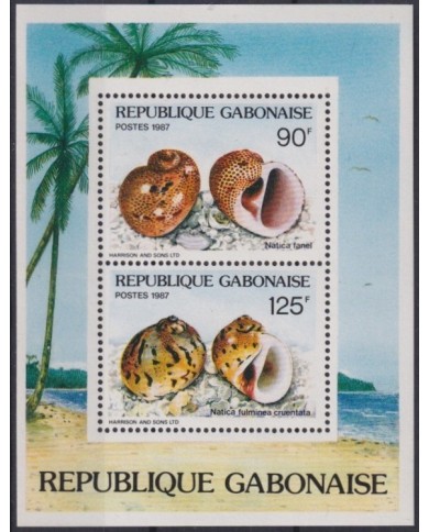 F-EX27522 GABON MNH 1987 SEA MARINE WILDLIFE SHELL SNAIL.