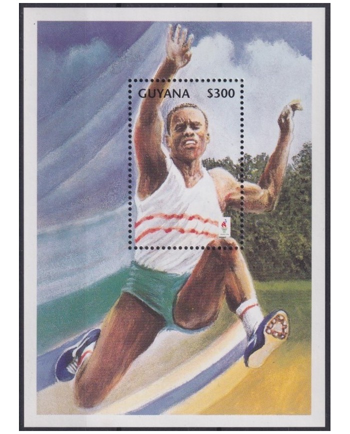 F-EX27795 GUYANA MNH 1995 ATLANTA OLYMPIC GAMES ATHLETICS HURTLES.