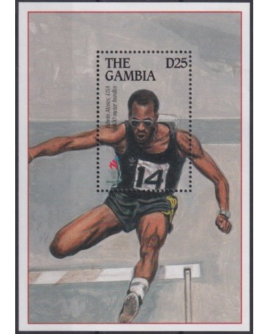 F-EX27807 GAMBIA MNH 1995 ATLANTA OLYMPIC ATHLETISM EDWIN MOSSER HURDLESS