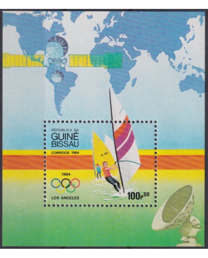 F-EX27965 GUINEE BISSAU MNH 1984 LOS ANGELES OLYMPIC GAMES YACHT RACE.